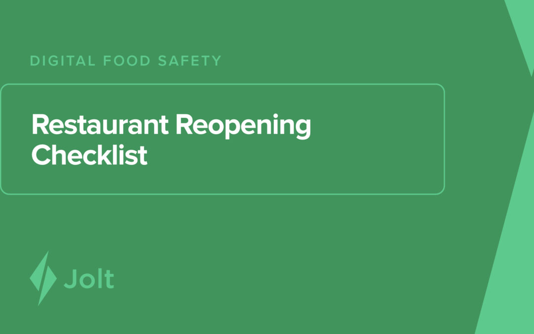 Restaurant Reopening Checklist